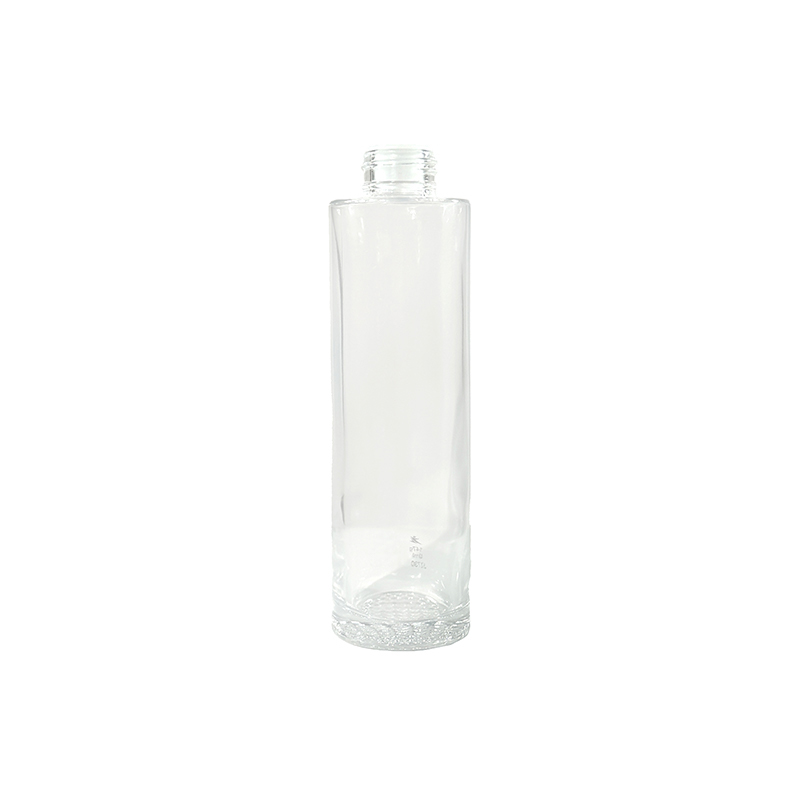 Transparante lange cilindrische lotionfles met schroefdop, 108 ml, lichtgewicht