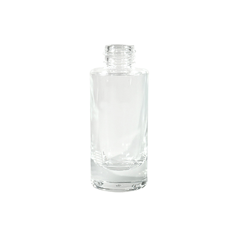 Transparante lange cilindrische lotionfles met schroefdop, 108 ml, lichtgewicht