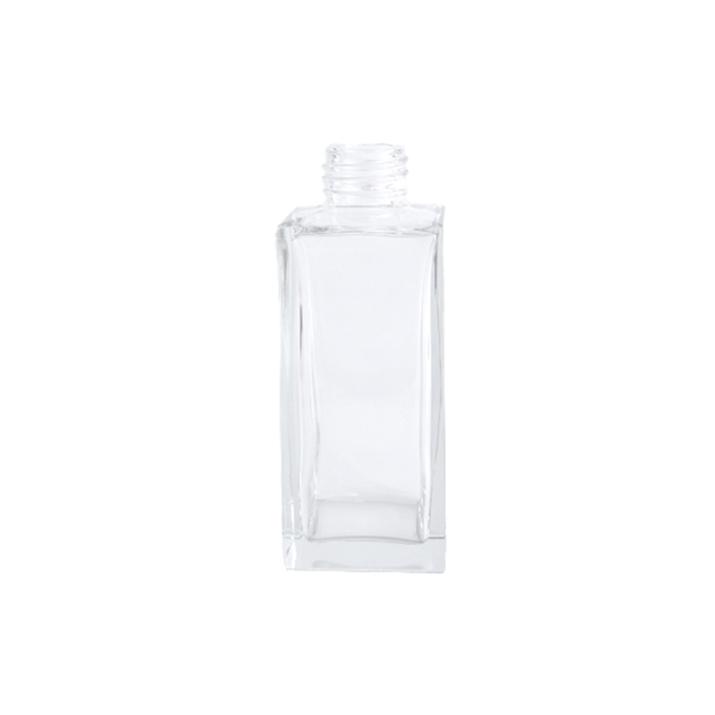 Transparante lange cilindrische lotionfles met schroefdop, 108 ml, lichtgewicht