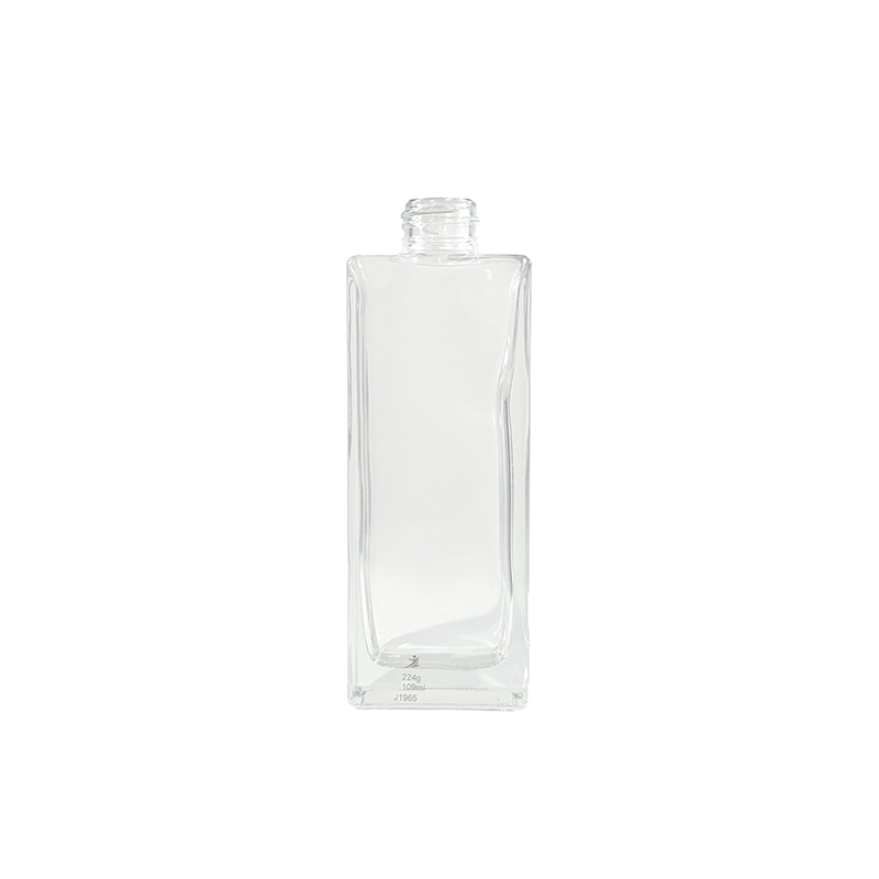 Transparante lange cilindrische lotionfles met schroefdop, 108 ml, lichtgewicht